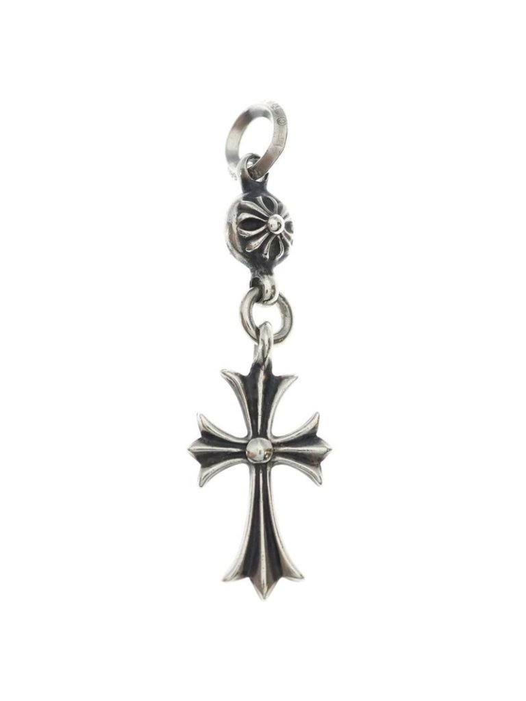 Chrome Hearts Tny Ch Crs 1 Ball Tiny Ch Cross Charm Pendant Top Silver 2870$